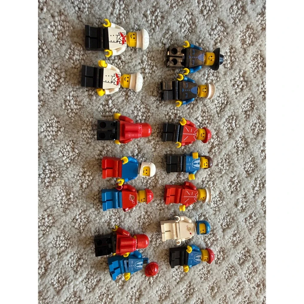 Vintage LEGO Minifigures Lot 13 Figures Classic Space Town Chef Cowboy Astronaut